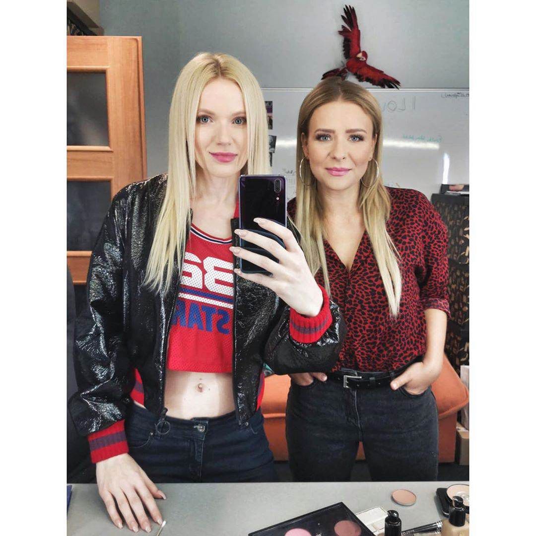 Aneta Zając i Joanna Majstrak na planie Pierwszej miłości
