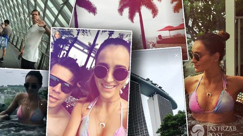 Marina Łuczenko i Wojciech Szczęsny na wakacjach w Singapurze