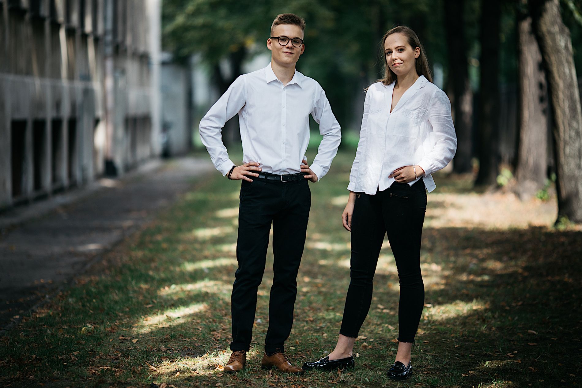 Uczniowie XLIV Liceum Ogólnokształcące im. Antoniego Dobiszewskiego w Warszawie 