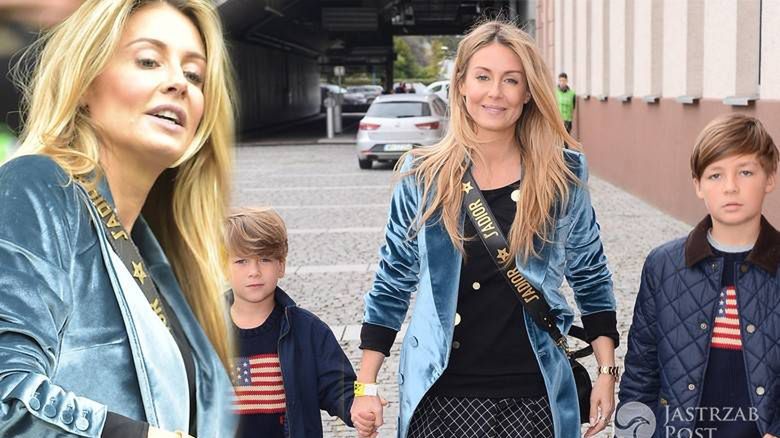 Małgorzata Rozenek z synami - Wielki Mecz TVN i WOŚP 2017