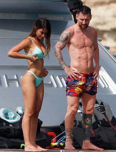 Leo Messi z żoną Antonelą