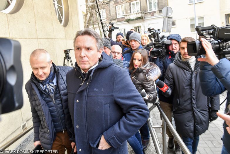 Austriak Gerald Birgfellner przed prokuraturą w Warszawie, 11 lutego 2019 roku