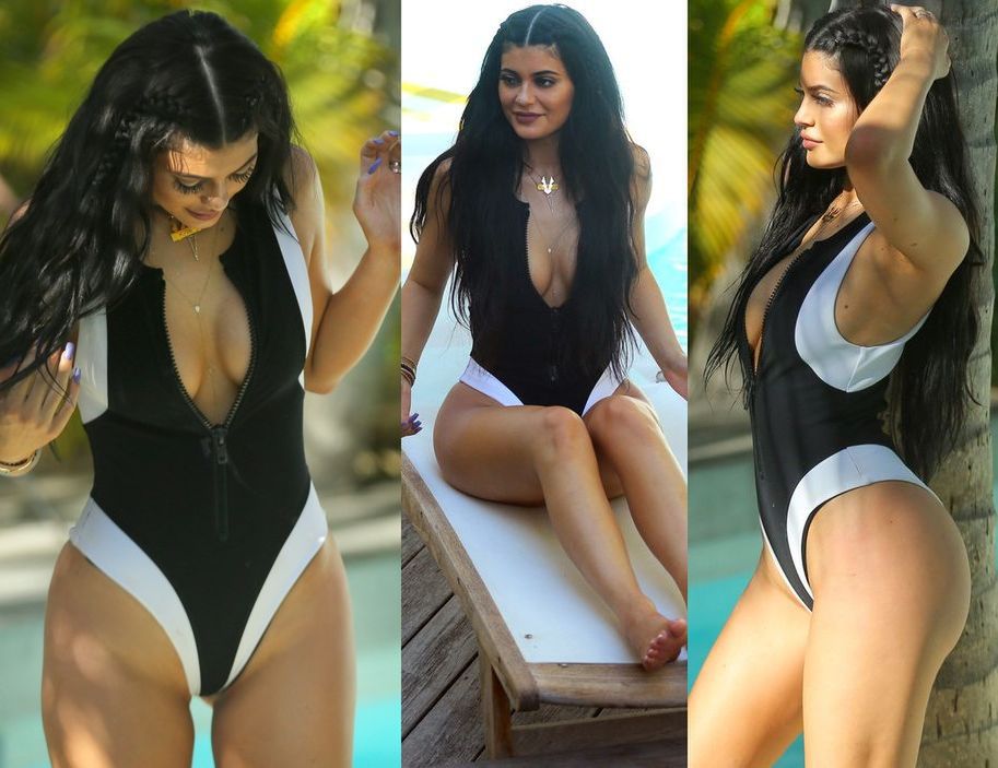 Kylie Jenner pozuje na basenie