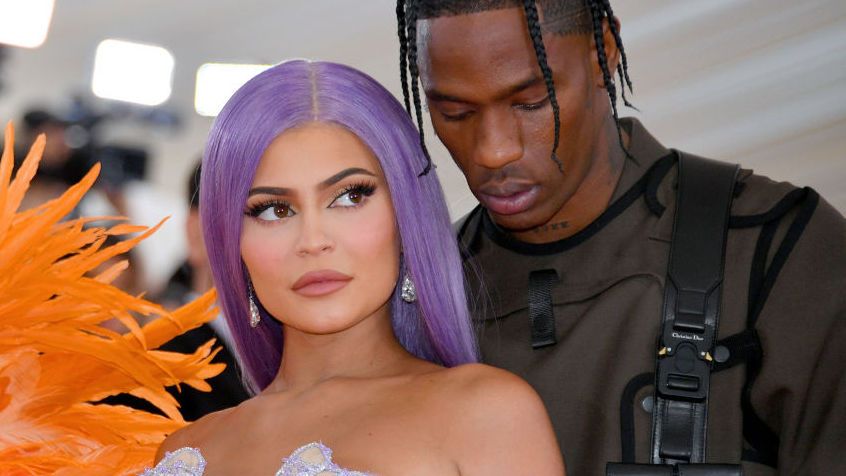Travis Scott i Kylie Jenner na gali MET w 2019 r.