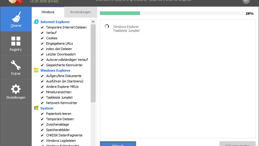 Tak wygląda program CCleaner
