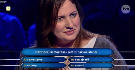 "Milionerzy": uczestniczka wyłożyła się na swojej kategorii