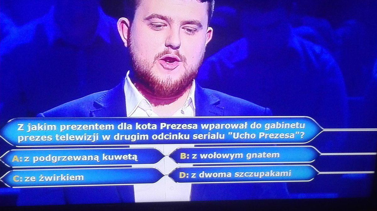 "Ucho prezesa" wciąż śmieszy. Nawet w "Milionerach"