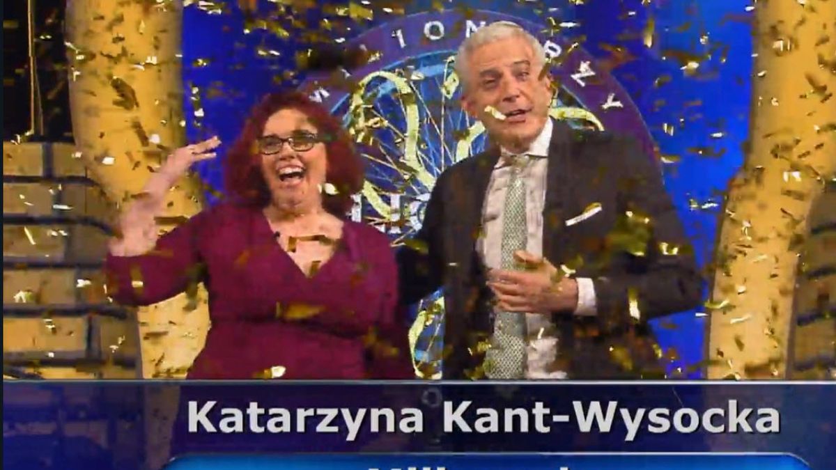 Wielka ekscytacja Katarzyny Kant-Wysockiej na planie "Milionerów"