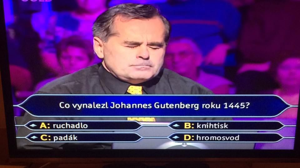 Pytanie, które padło w czeskiej edycji "Milionerów".