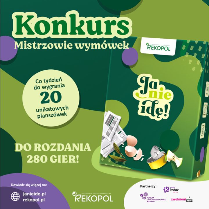 Nie lubisz wynosić śmieci? Weź udział w konkursie i zgarnij unikatową planszówkę „Ja Nie idę!”