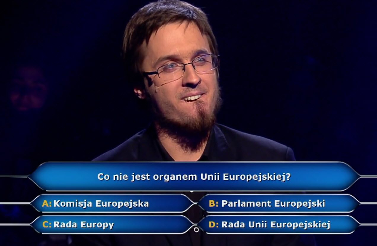 Kadr z programu "Milionerzy"