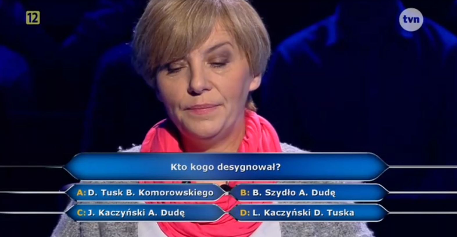 Większość publiczności poległa na tym pytaniu