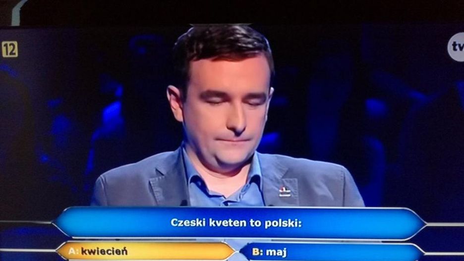 Kadr z programu "Milionerzy"