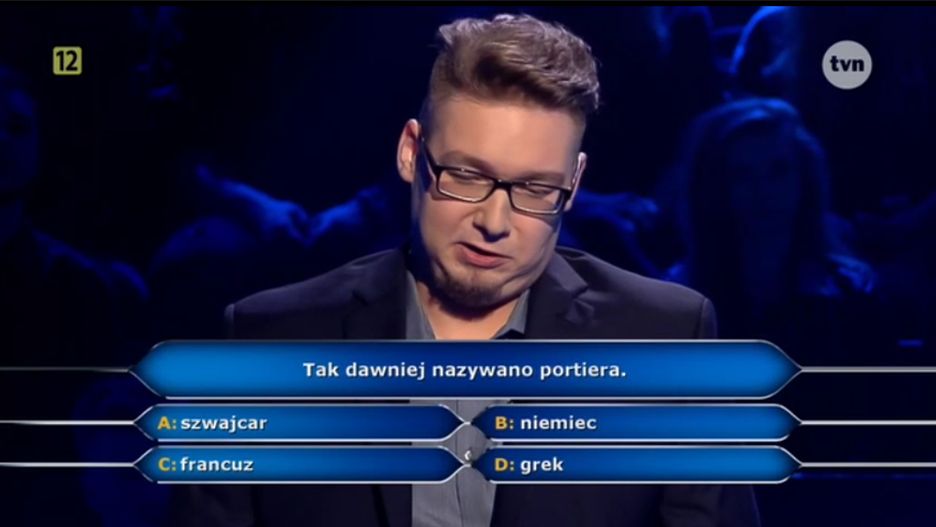 Uczestnik miał problem z pierwszym pytaniem
