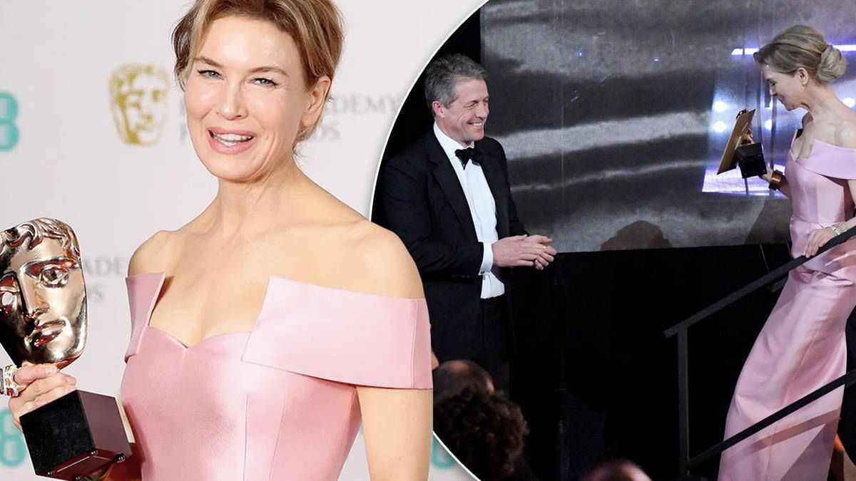 BAFTA 2020: Hugh Grant tekstem z "Bridget Jones" pogratulował Renée Zellweger. Publiczność wybuchnęła śmiechem