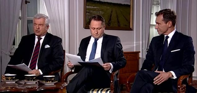 Gugała, Durczok i Kraśko u prezydenta Bronisława Komorowskiego