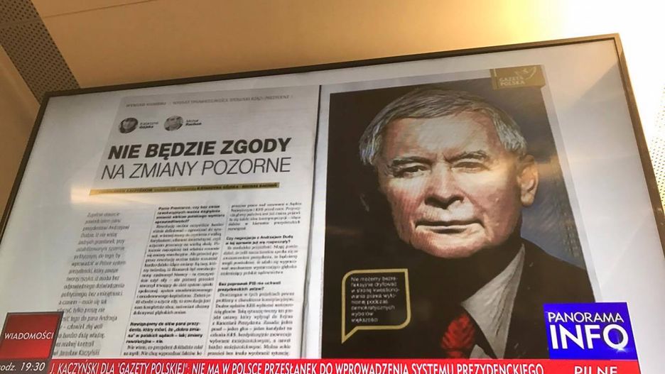 Telewizja publiczna nieustannie komentowała wywiad z prezesem Kaczyńskim
