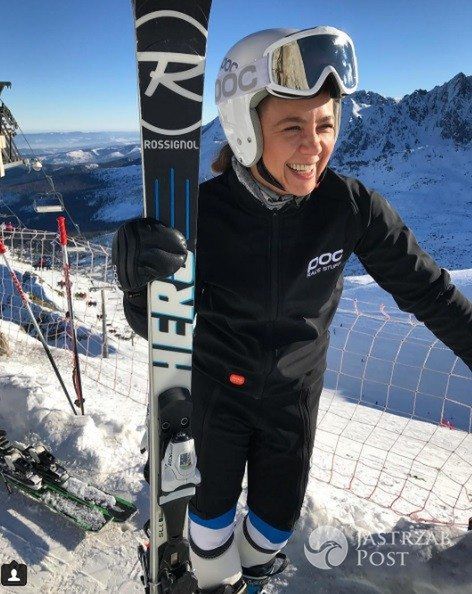 Kinga Rusin jeździ na nartach