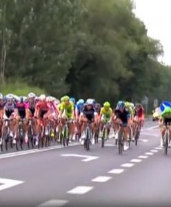 Zdecydowana interwencja policjanta. Funkcjonariusz bohaterem Tour de Pologne w Knurowie