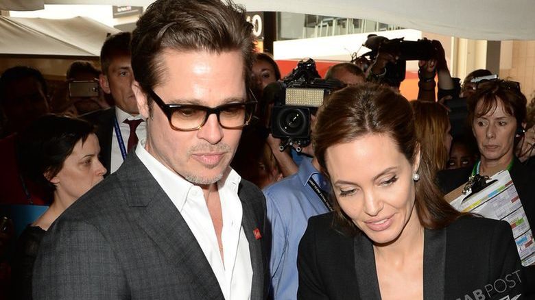 Angelina Jolie i Brad Pittw fastfoodzie, fot. ONS