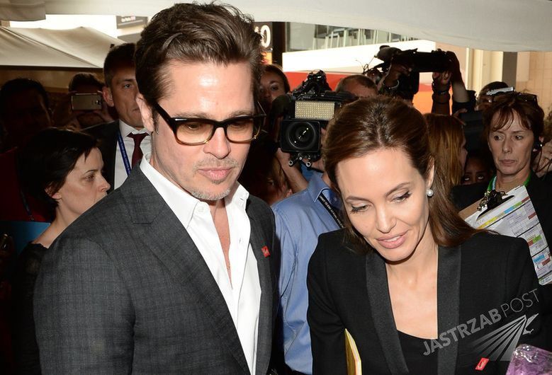 Angelina Jolie i Brad Pittw fastfoodzie, fot. ONS