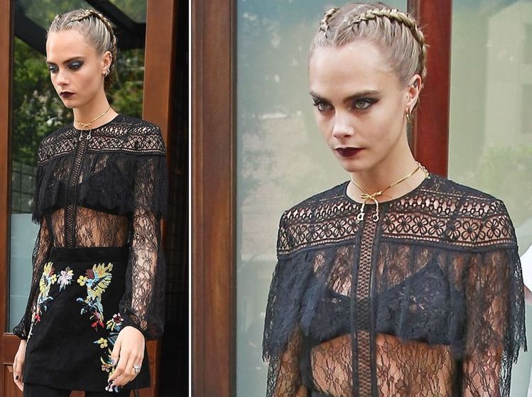 LOOK OF THE DAY: Cara Delevingne w koronkach od Zuhaira Murada