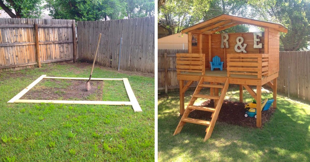 A Man Puts Four Beams on the Ground. And Builds Something Amazing for His 2-Year-Old Son!