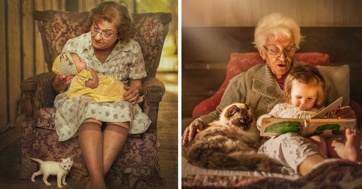 19 Warm Sun-Saturated Photos of Grandparents and Their Grandchildren. Some of the Most Beautiful Family Heirlooms!