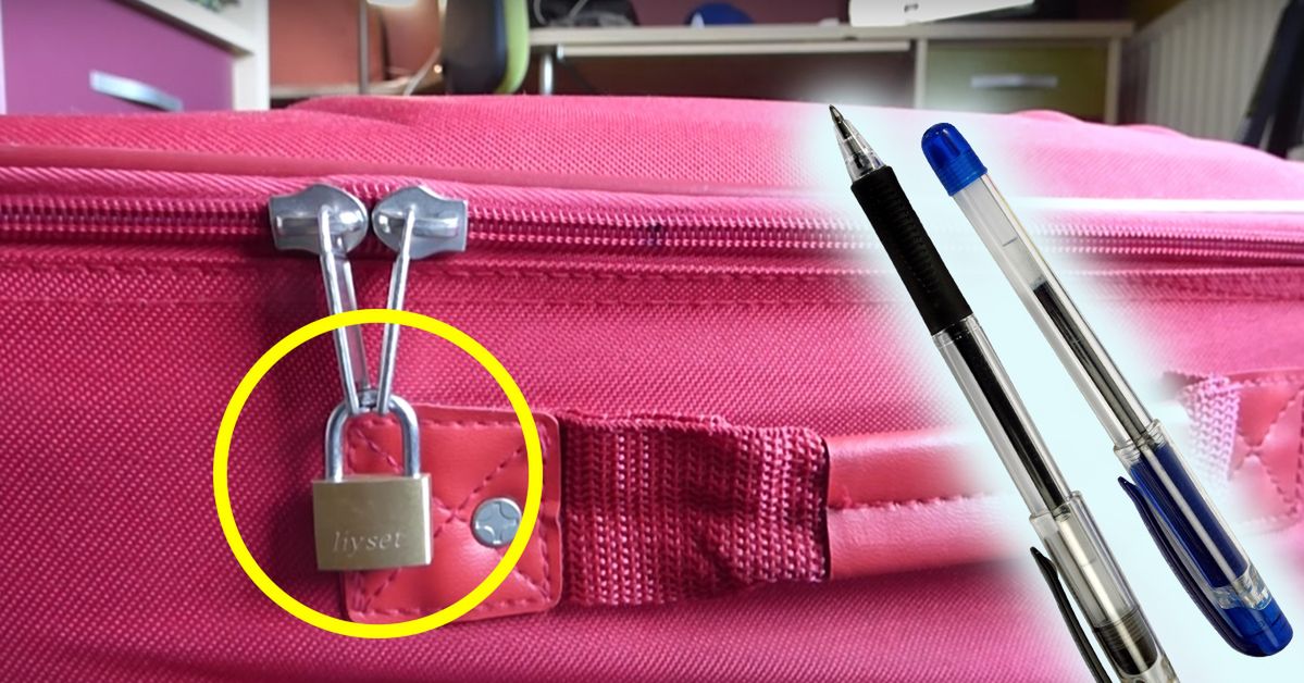 Luggage Padlocks Are Useless! Airport Staff Can Open Them With a Pen