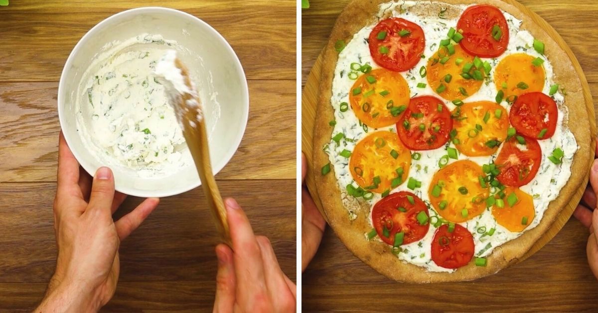 Przepis na pizze z ricottą i pomidorami