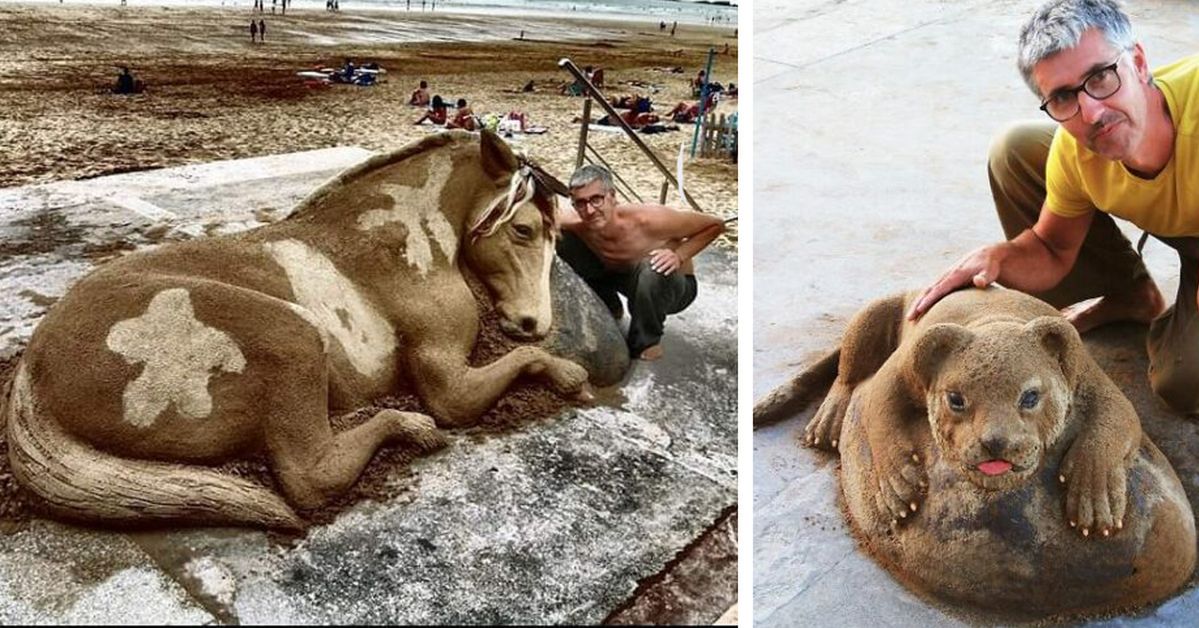 Summertime Works of Art. 24 Sand Sculptures Looking Just like Real Animals!