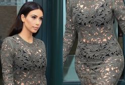Kim Kardashian w prześwitującej sukience! Sexy?!