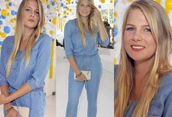 Marcie Wierzbickiej niestraszne upały. Założyła dżinsowy kombinezon