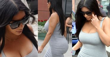 Kim Kardashian podkreśliła ciążową figurę