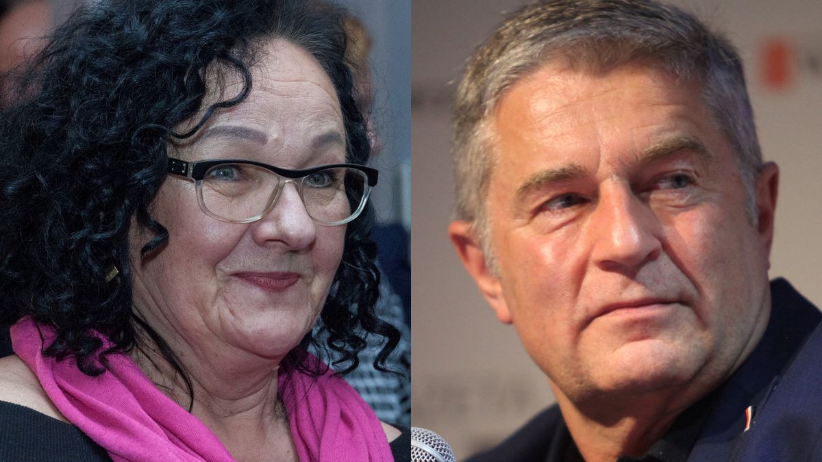 Anna Morawiecka, córka Kornela Morawieckiego i Władysław Frasyniuk, działacz opozycji z czasów PRL