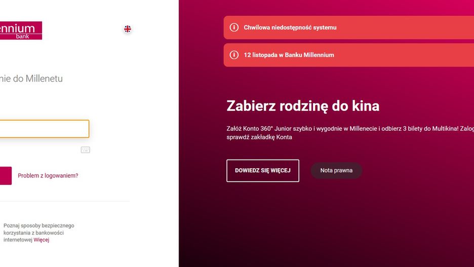 Zalogować się nie sposób. Ale to dopiero wierzchołek góry lodowej
