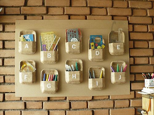 Recycled Styrofoam Wall Organizer