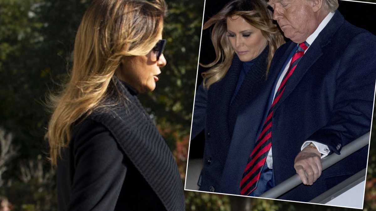 Melanii Trump mróz nie straszny. W stylowym płaszczyku i z gołymi nogami paradowała po Waszyngtonie