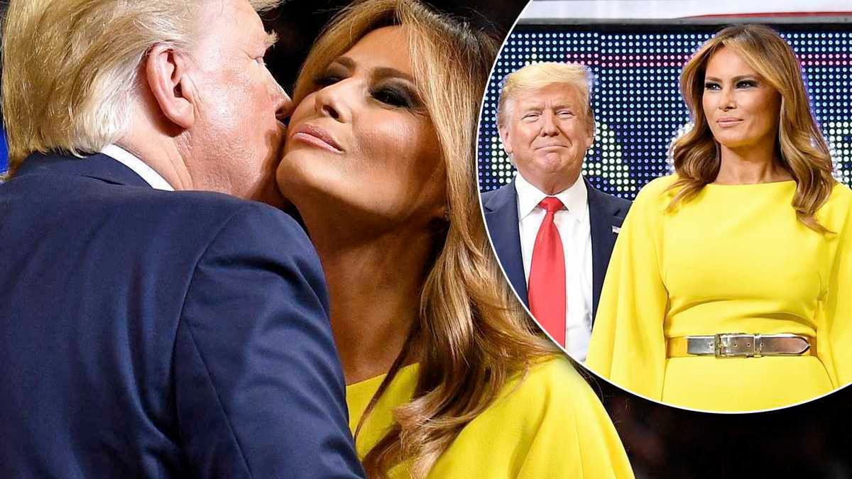 Melania Trump w zółtej stylizacji