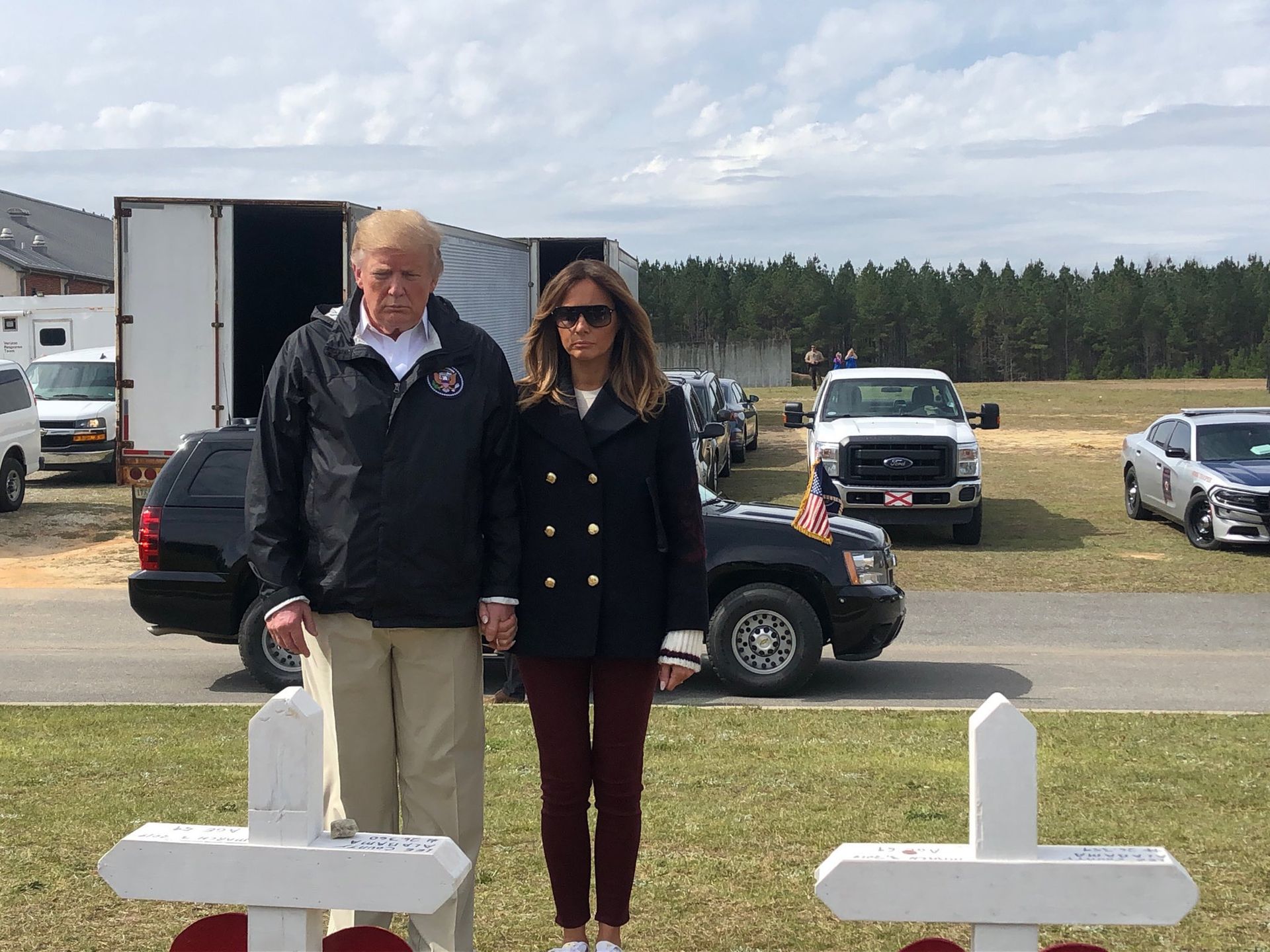Donald Trump z rzekomym sobowtórem Melanii