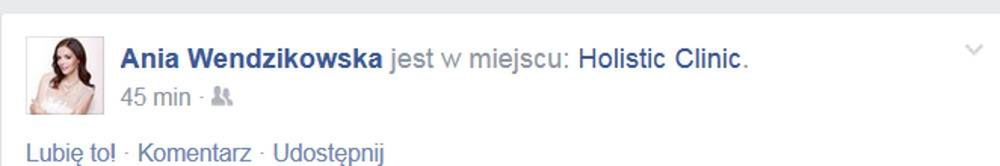 Anna Wendzikowska w Holistic Clinic Fot. screen z Instagram
