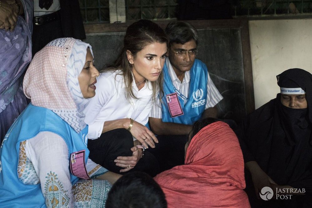 Królowa Jordanii Rania spotkała się z uchodźcami w Bangladeszu