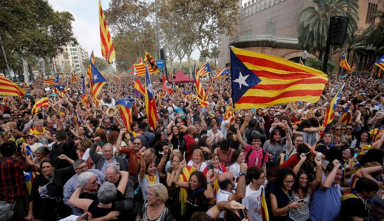 Demonstranci chcą uwolnienia katalońskich polityków