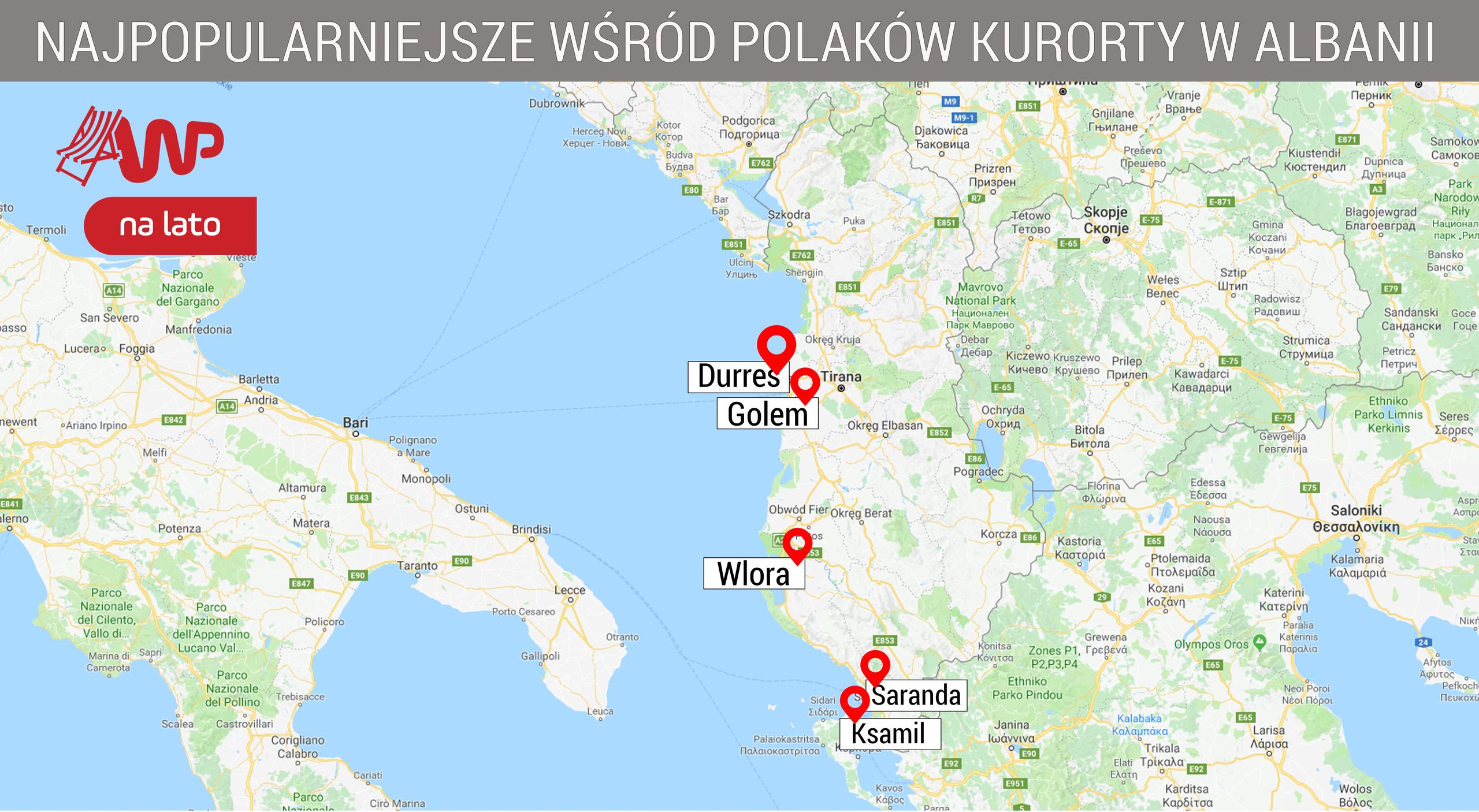 Albania jest w pierwszej dziesiątce najczęściej wybieranych kierunków przez Polaków