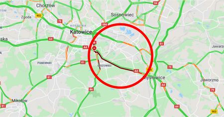Katowice. Ogromne korki na autostradzie A4. Wypadek też na S1