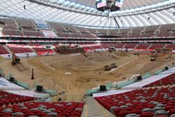 Stadion Narodowy zmieniono w pustynię