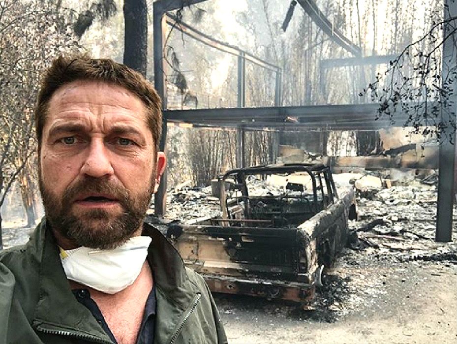 Gerard Butler pokazał swój spalony dom w Malibu. Rośnie liczba ofiar w Kalifornii