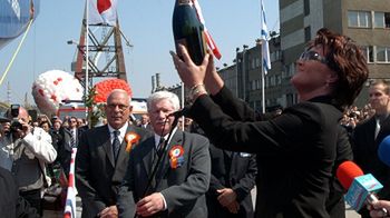 Jolanta Kwaśniewska podczas uroczystości chrztu