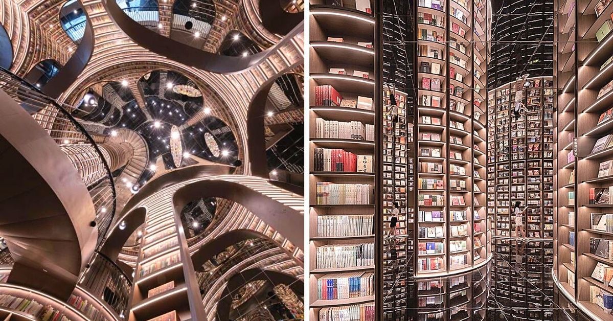A Bookstore Straight From a Science-Fiction Movie. This Never-Ending Book Palace Really Exists!