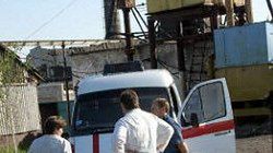 Ambulans przed kopalnią